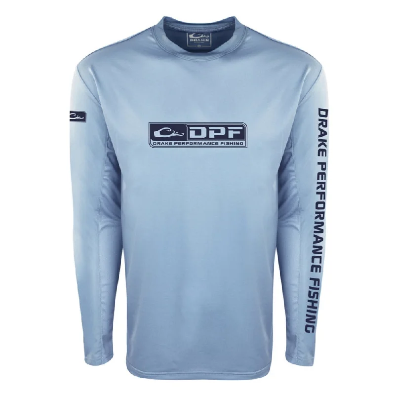 Drake Performance Fishing Shield 4 Arched Mesh Back L/S Crew